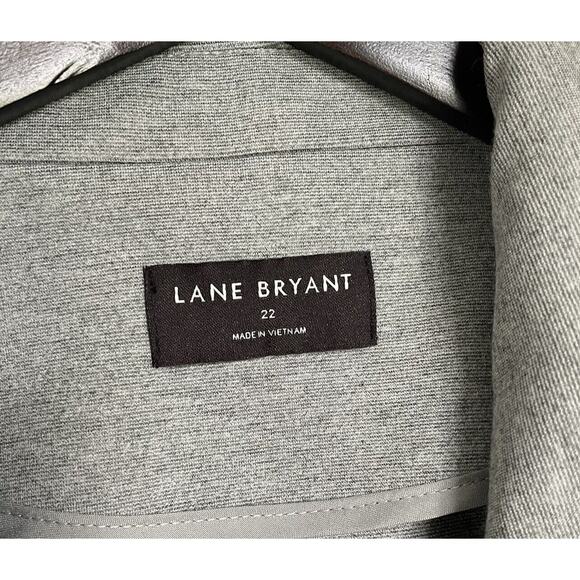 Moto Jacket Sz 22 Lane Bryant Gray Rayon Biker Style Motorcycle Rockabilly Punk - Picture 3 of 11